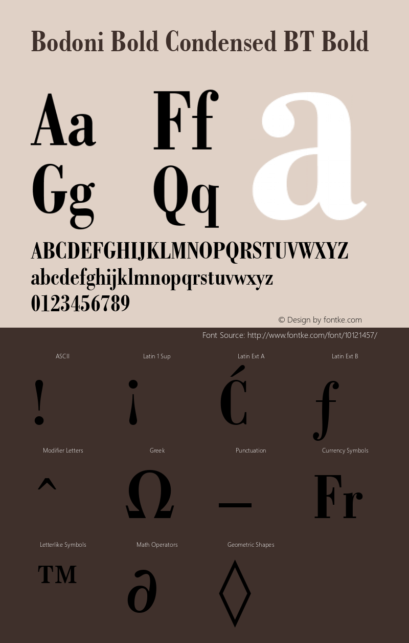 Bodoni Bold Condensed BT Bold mfgpctt-v1.53 Monday, February 1, 1993 2:31:32 pm (EST)图片样张