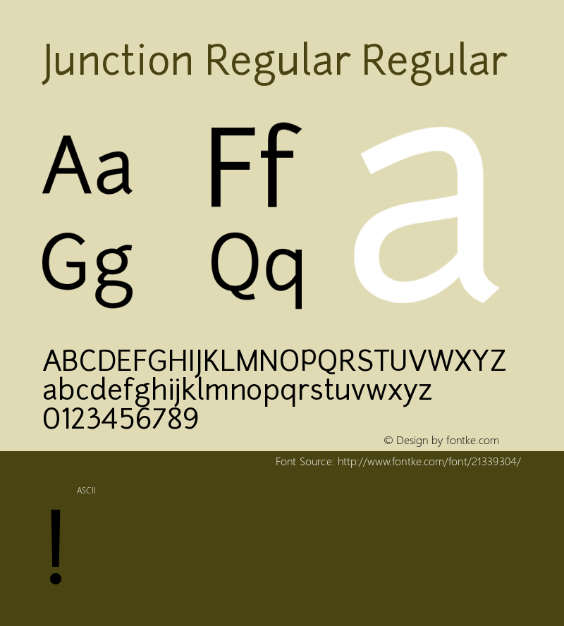 JunctionRegular Version 1.0图片样张
