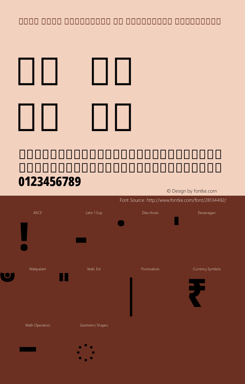 Noto Sans Malayalam UI Condensed ExtraBold Version 2.000; ttfautohint (v1.8.2)图片样张
