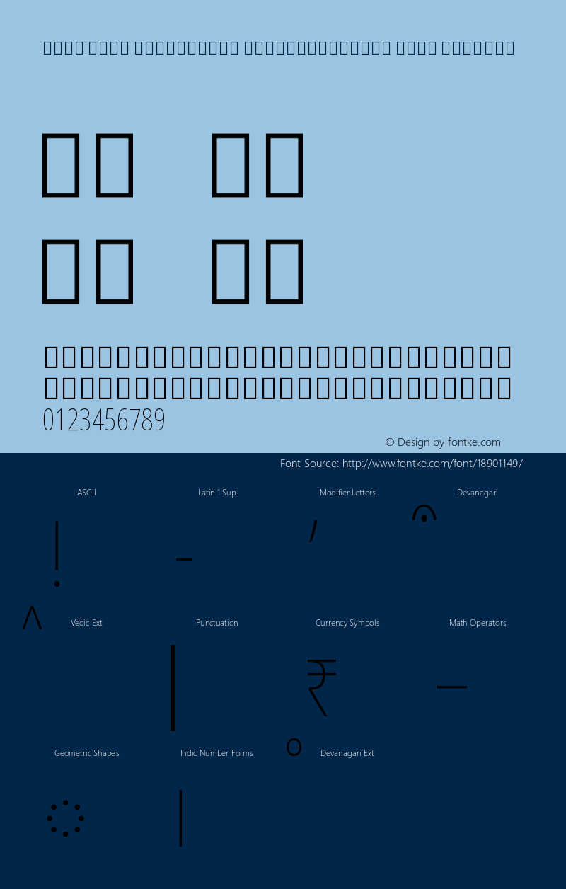 Noto Sans Devanagari ExtraCondensed Thin Regular Version 1.901图片样张