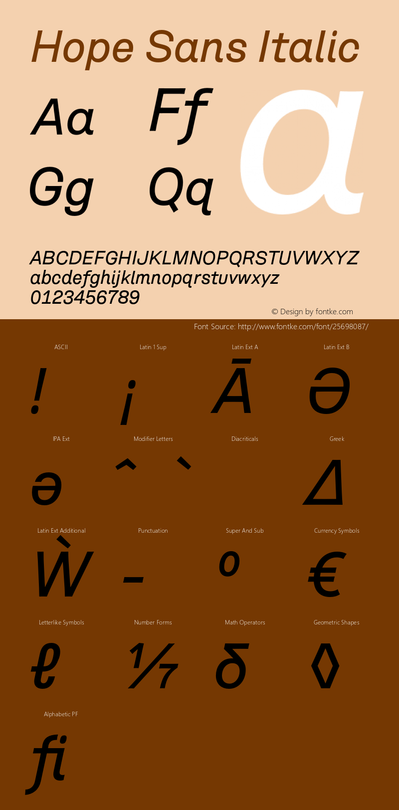 Hope Sans Italic Version 1.00, build 6, s3图片样张