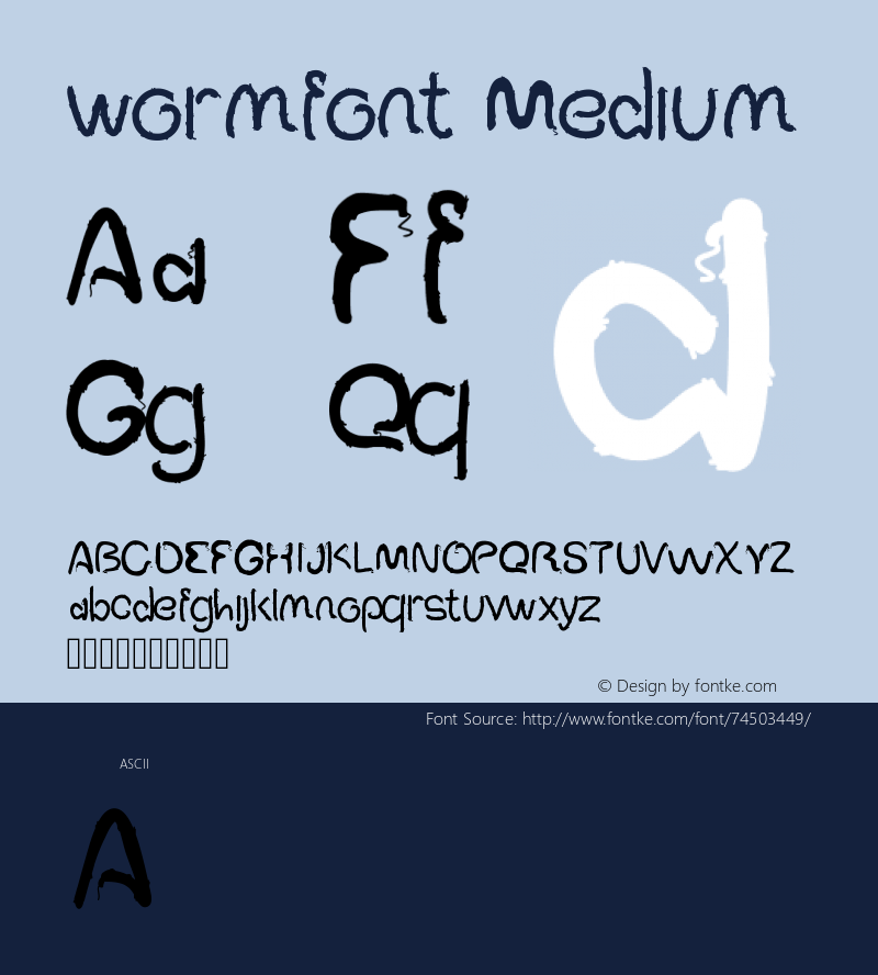 wormfont Version 001.000图片样张