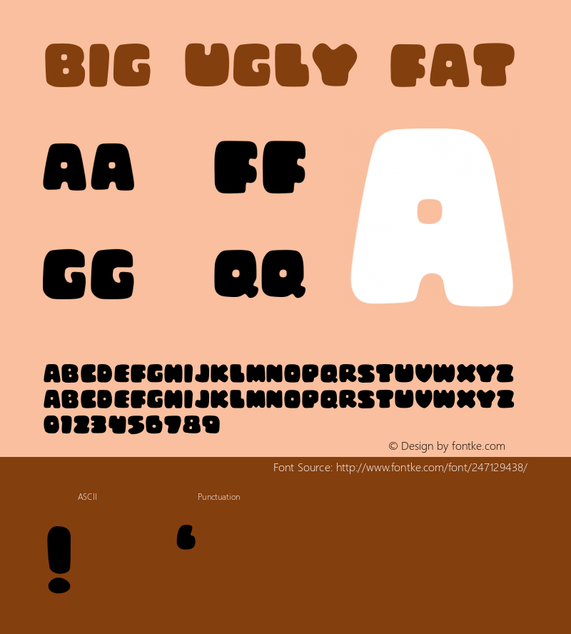 Big Ugly Fat Version 1.001;PS 001.001;hotconv 1.0.88;makeotf.lib2.5.64775图片样张