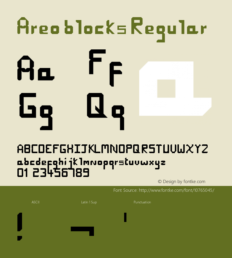 Areo blocks Regular Version 1.0图片样张