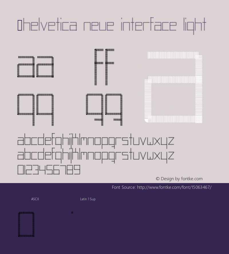 .Helvetica Neue Interface Light 10.0d35e1图片样张