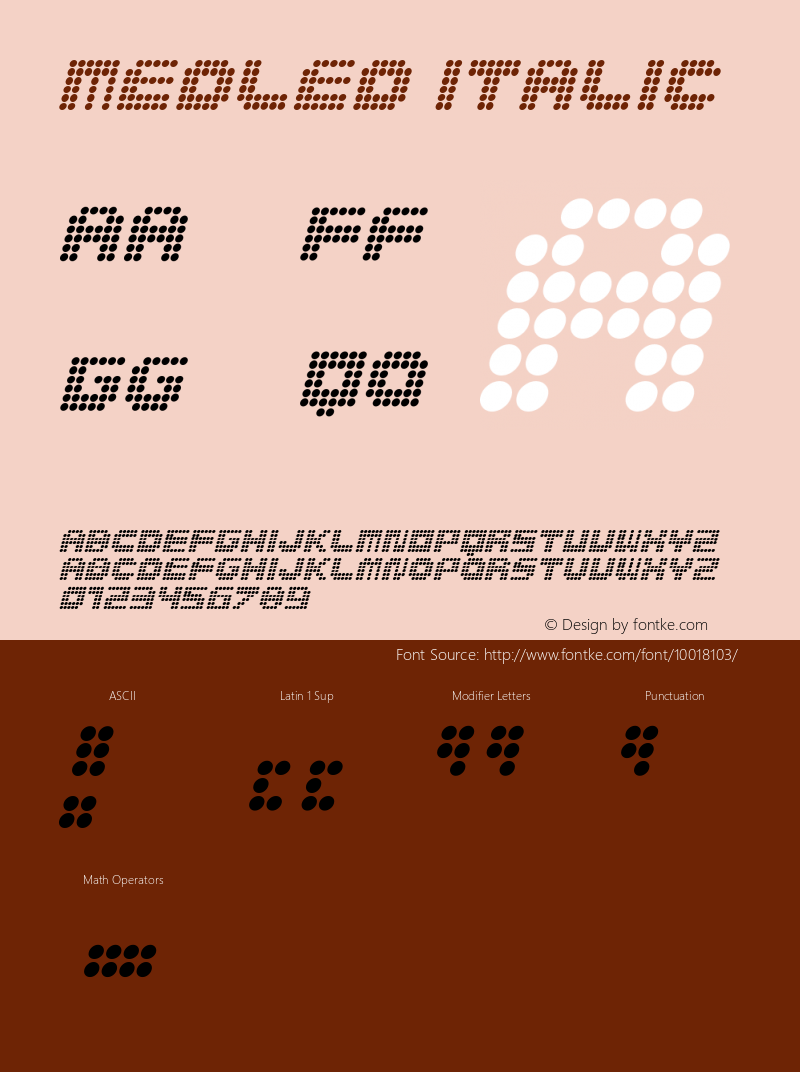 MedLed Italic Version 1.00图片样张