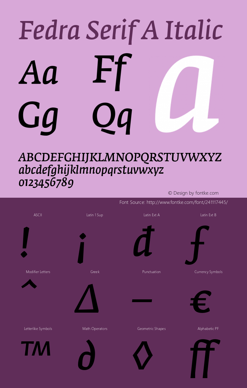 FedraSerifA-Italic 001.001图片样张