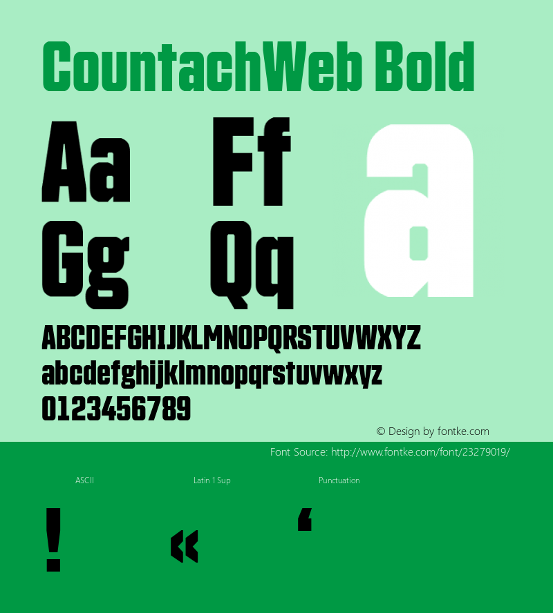 CountachWeb Bold Version 1.002;PS 1.2;hotconv 1.0.72;makeotf.lib2.5.5900; ttfautohint (v1.3.34-f4db)图片样张