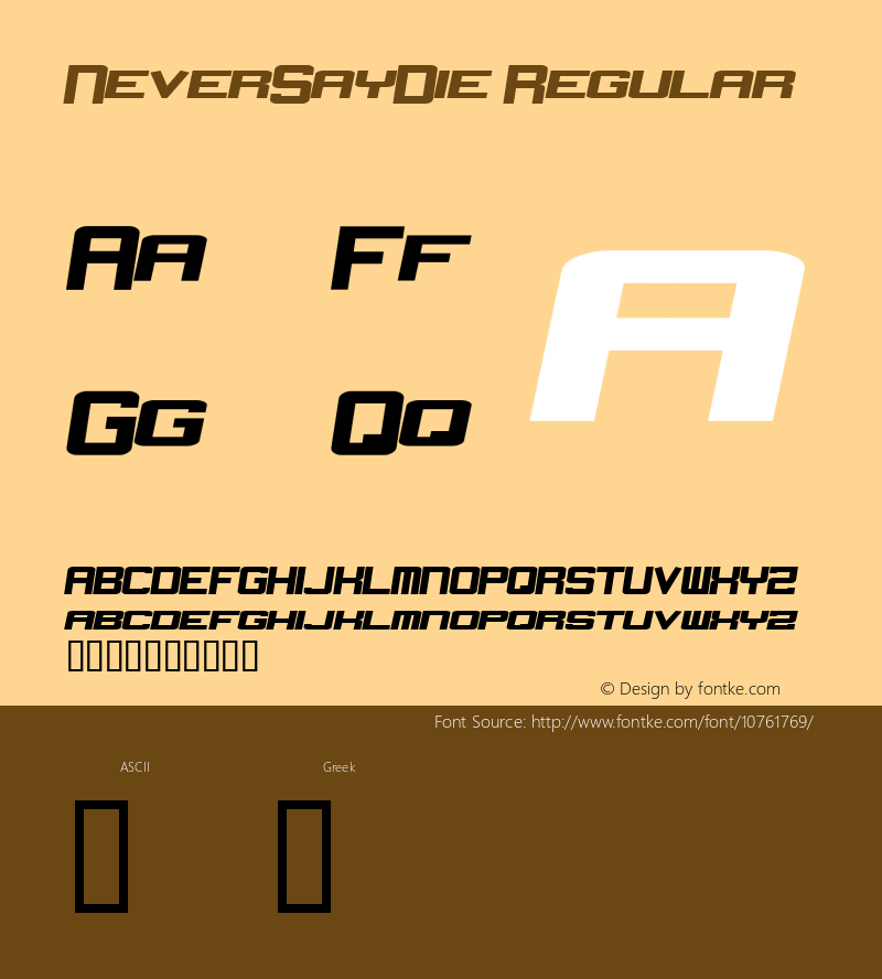 NeverSayDie Regular 2图片样张