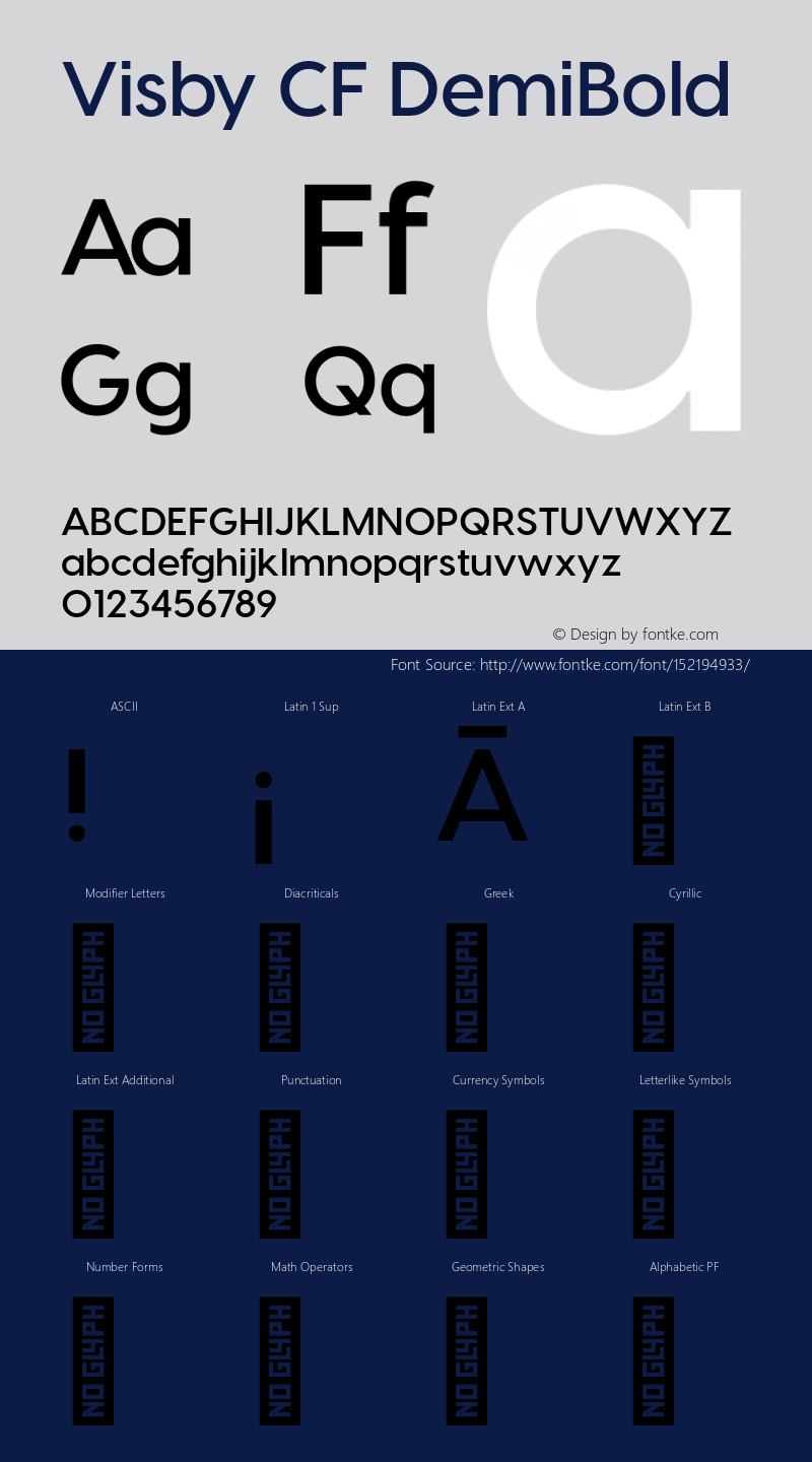 VisbyCF-DemiBold Version 3.800 | wf-rip DC20171015图片样张
