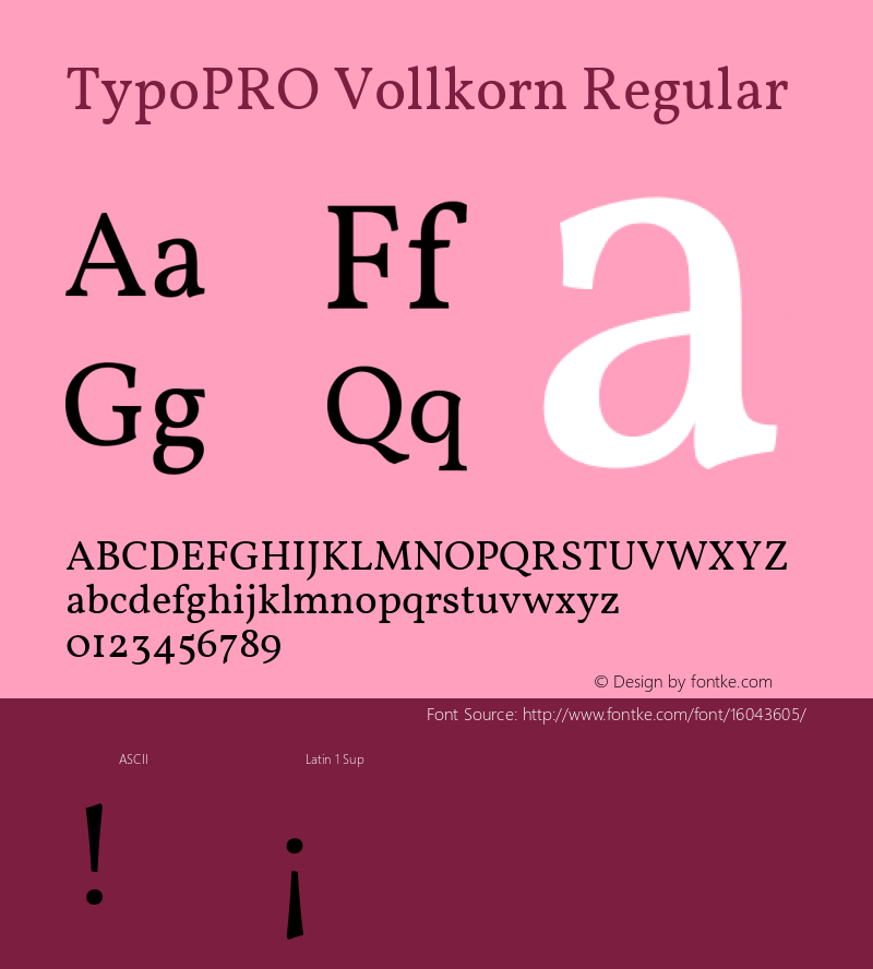 TypoPRO Vollkorn Regular Version 3.005;PS 003.005;hotconv 1.0.70;makeotf.lib2.5.58329图片样张