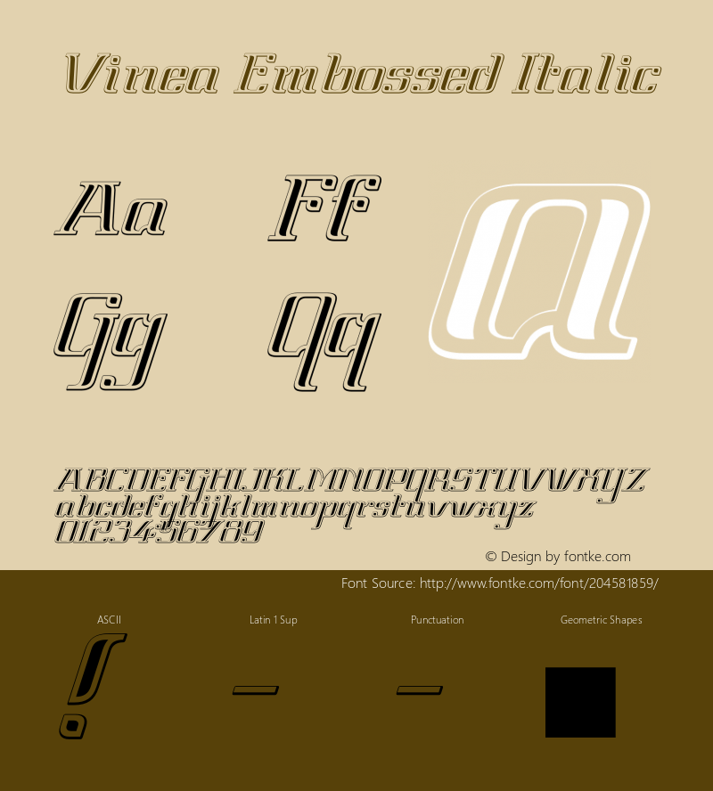 Vinea Embossed Version 1.000 2012 initial release图片样张