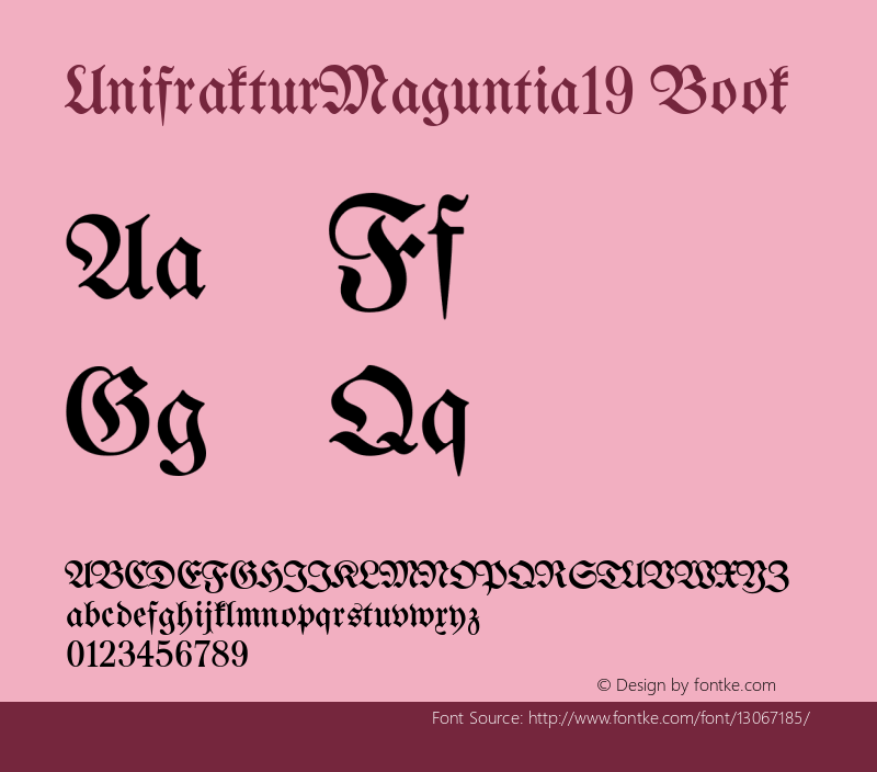 UnifrakturMaguntia19 Book Version 2016-02-21图片样张