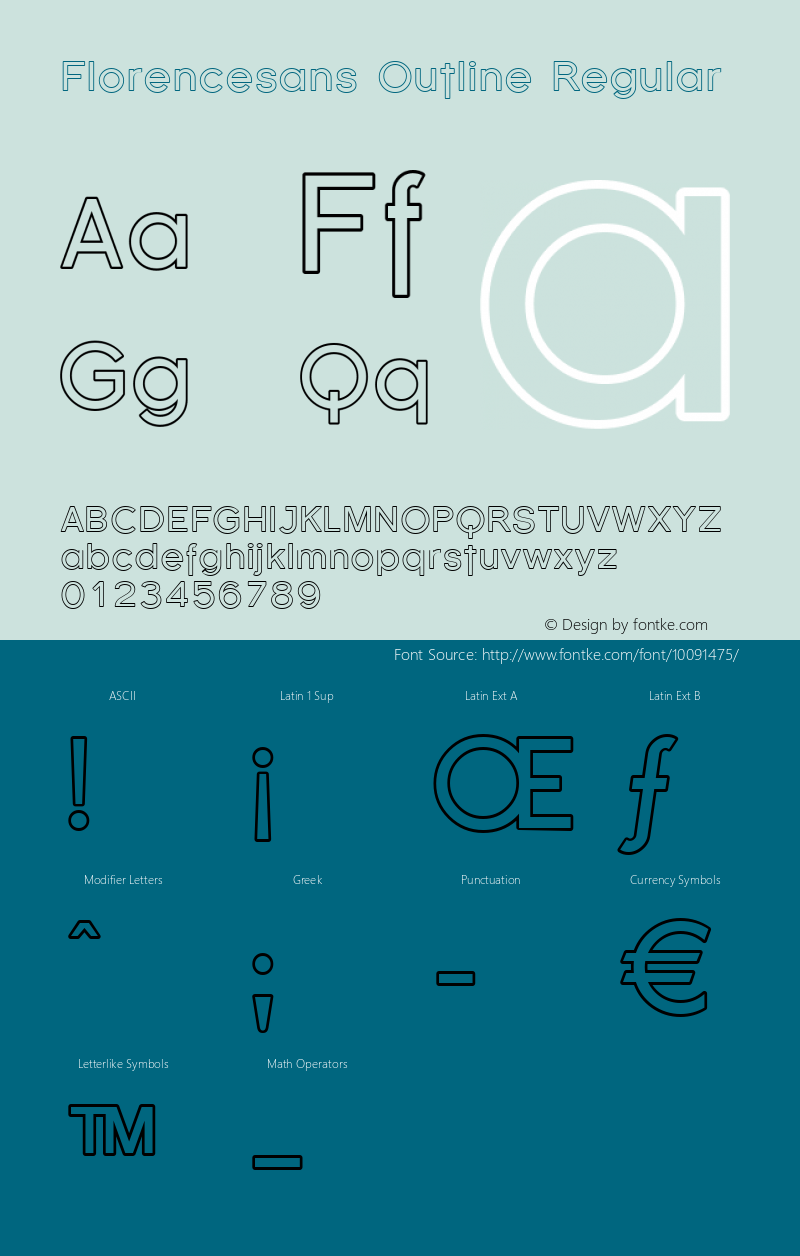 Florencesans Outline Regular 1.0图片样张