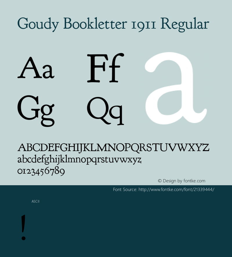 GoudyBookletter1911 Version 1.0图片样张