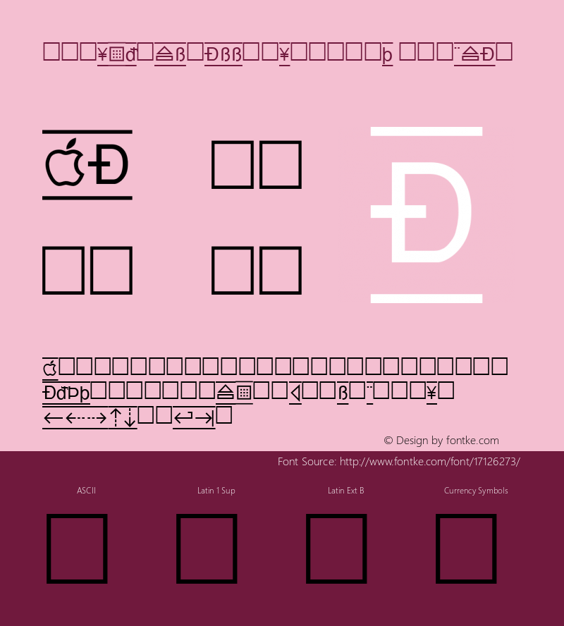 PIXymbolsPasskeyW95-Bd Regular Version 1.1图片样张