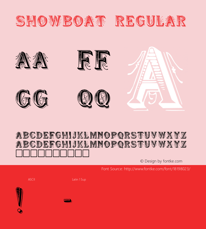 Showboat Regular Altsys Fontographer 3.5  5/13/92图片样张