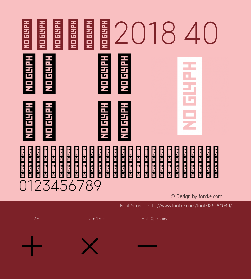 Mitype2018 40 Version 2.000;PS 002.000;hotconv 1.0.88;makeotf.lib2.5.64775图片样张