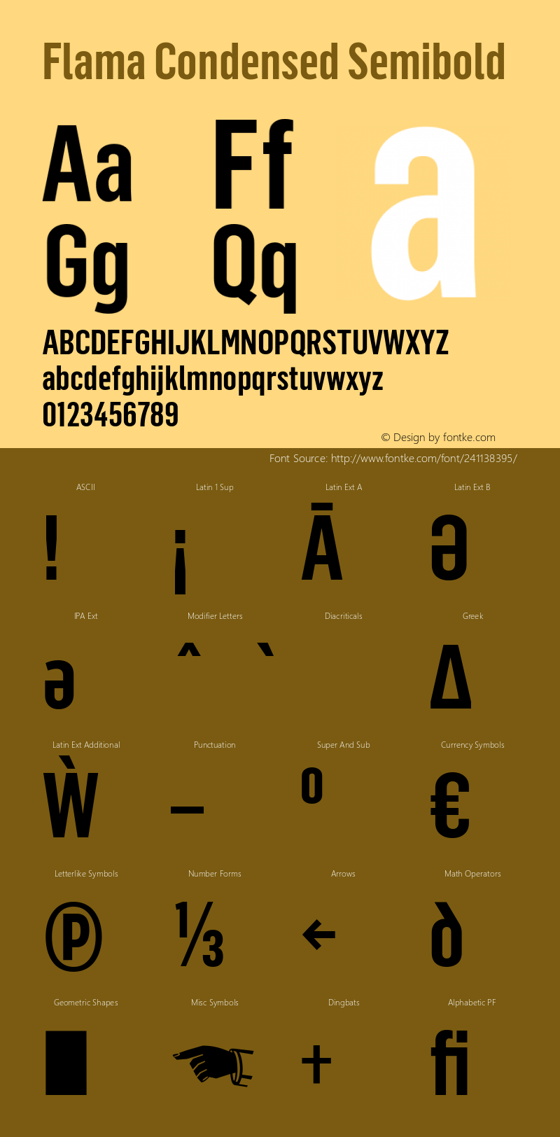 Flama Condensed Semibold Version 1.000图片样张