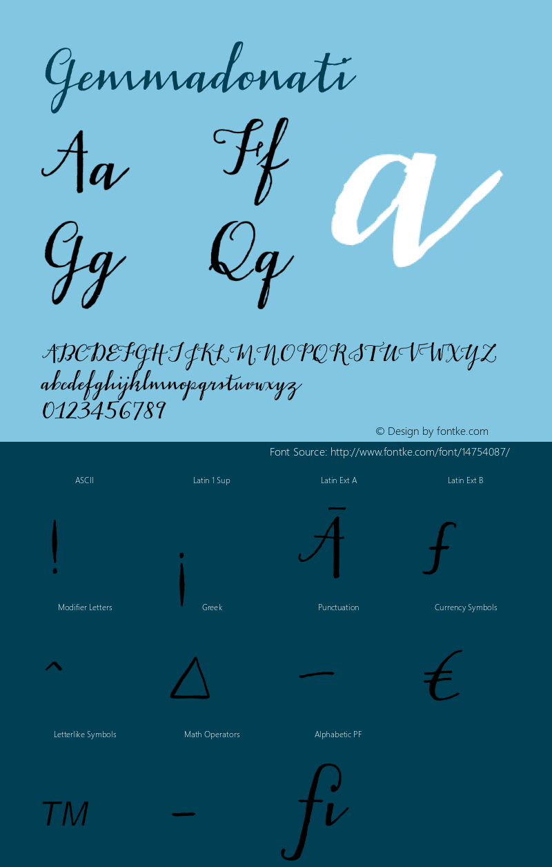 Gemmadonati ☞ Version 1.000 2013 initial release;com.myfonts.easy.eurotypo.gemmadonati.regular.wfkit2.version.3ZEV图片样张