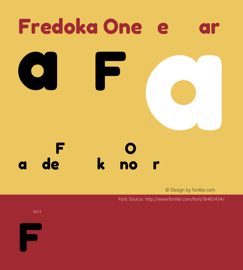 Fredoka One Regular Version 1.001图片样张