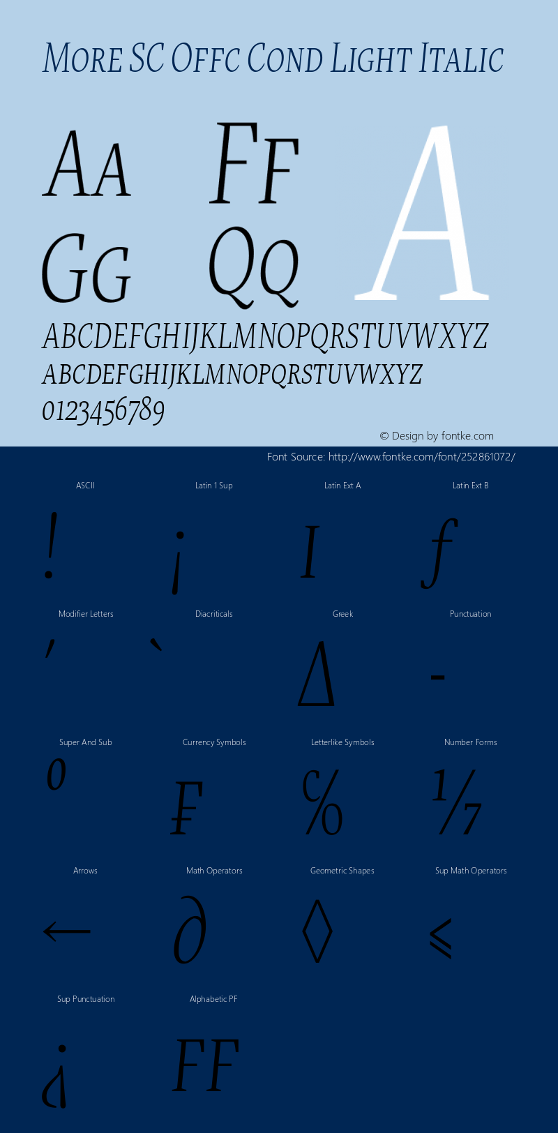 More SC Offc Cond Light Italic Version 7.504; 2010; Build 1020图片样张