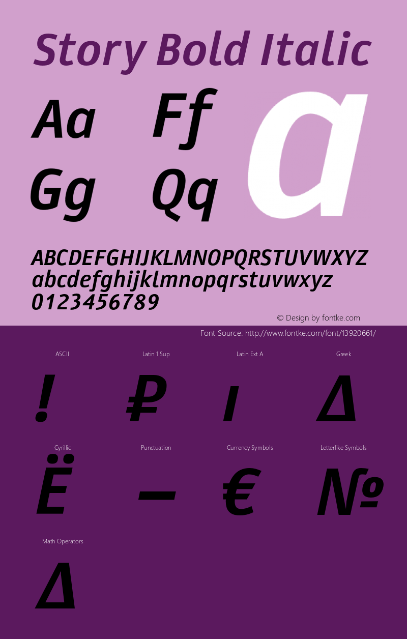 Story Bold Italic Version 001.001图片样张