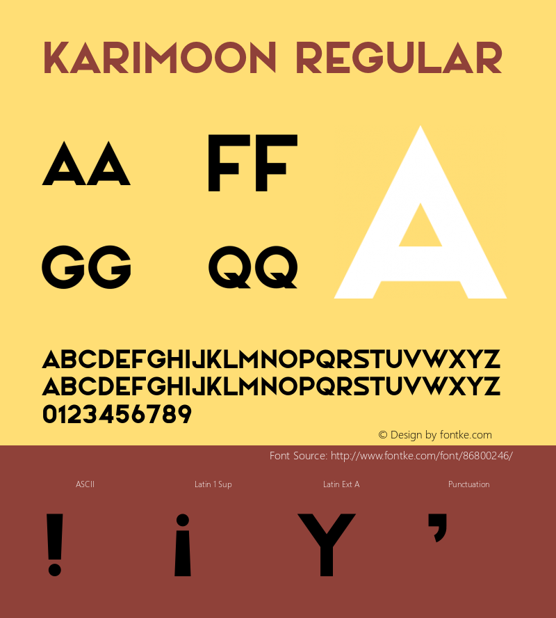 Karimoon Version 1.003;Fontself Maker 3.5.1图片样张