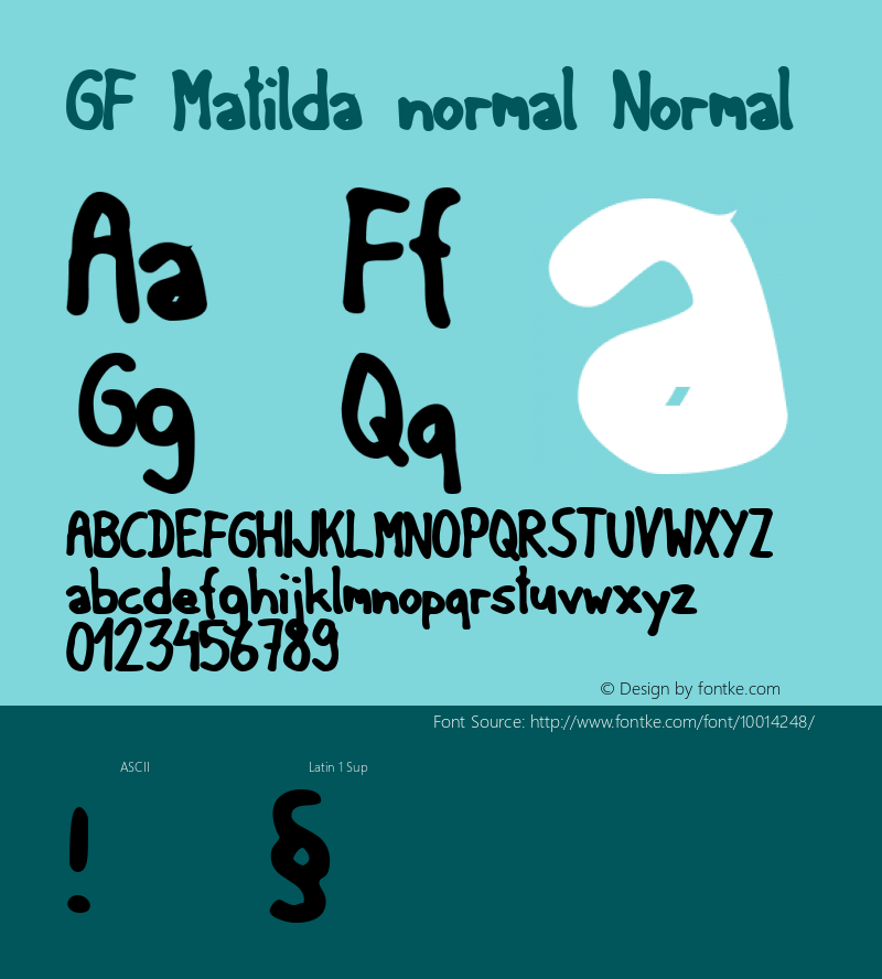 GF Matilda normal Normal 1.0 Sat Mar 20 17:57:15 1999图片样张
