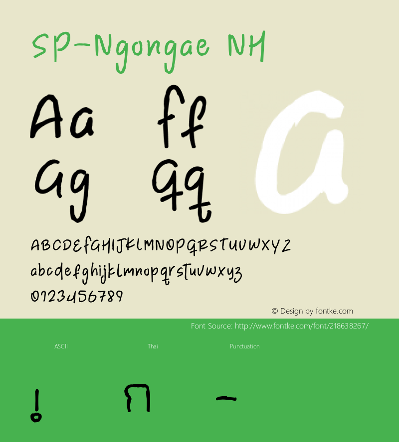 SP-Ngongae NH Version 1.000;October 29, 2021;FontCreator 14.0.0.2793 64-bit图片样张