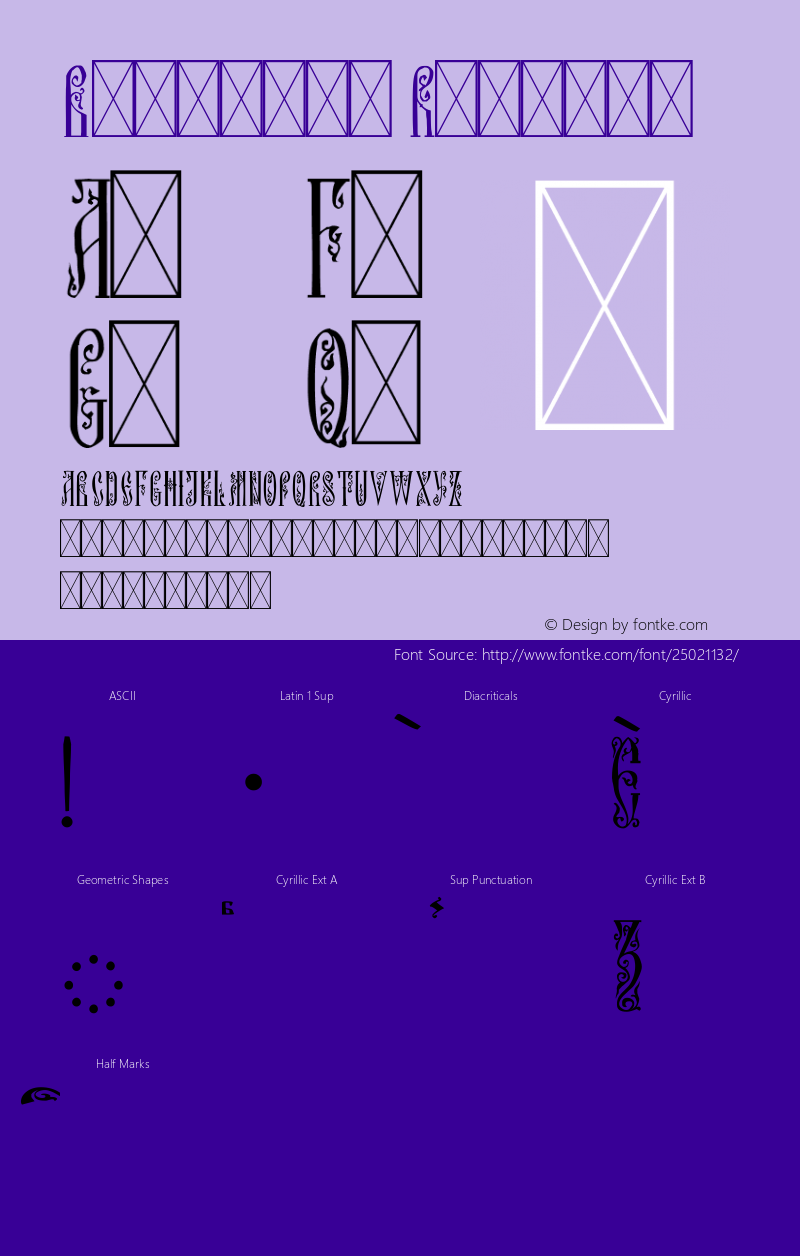 Bukvitsa Unicode Version 1.1图片样张