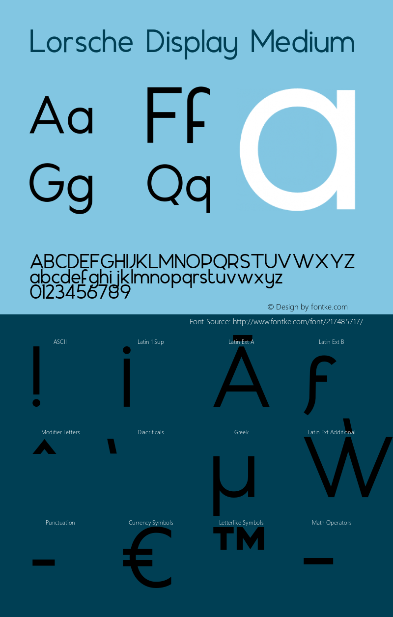 Lorsche Display Medium Version 1.000;hotconv 1.0.109;makeotfexe 2.5.65596图片样张