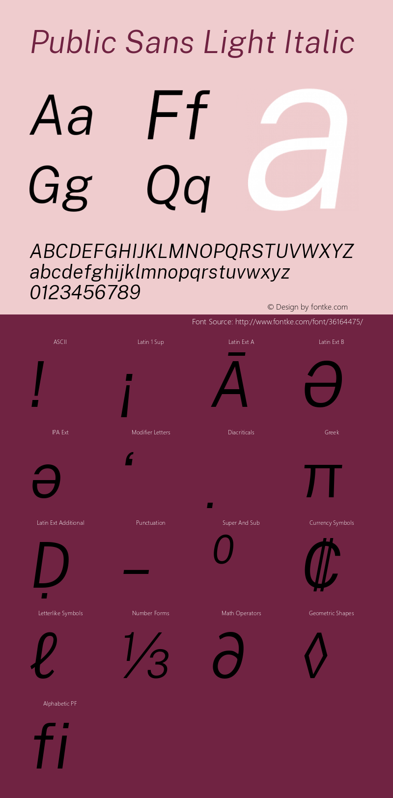 Public Sans Light Italic Version 1.006; ttfautohint (v1.8.1) -l 8 -r 50 -G 200 -x 14 -D latn -f none -a qsq -X 