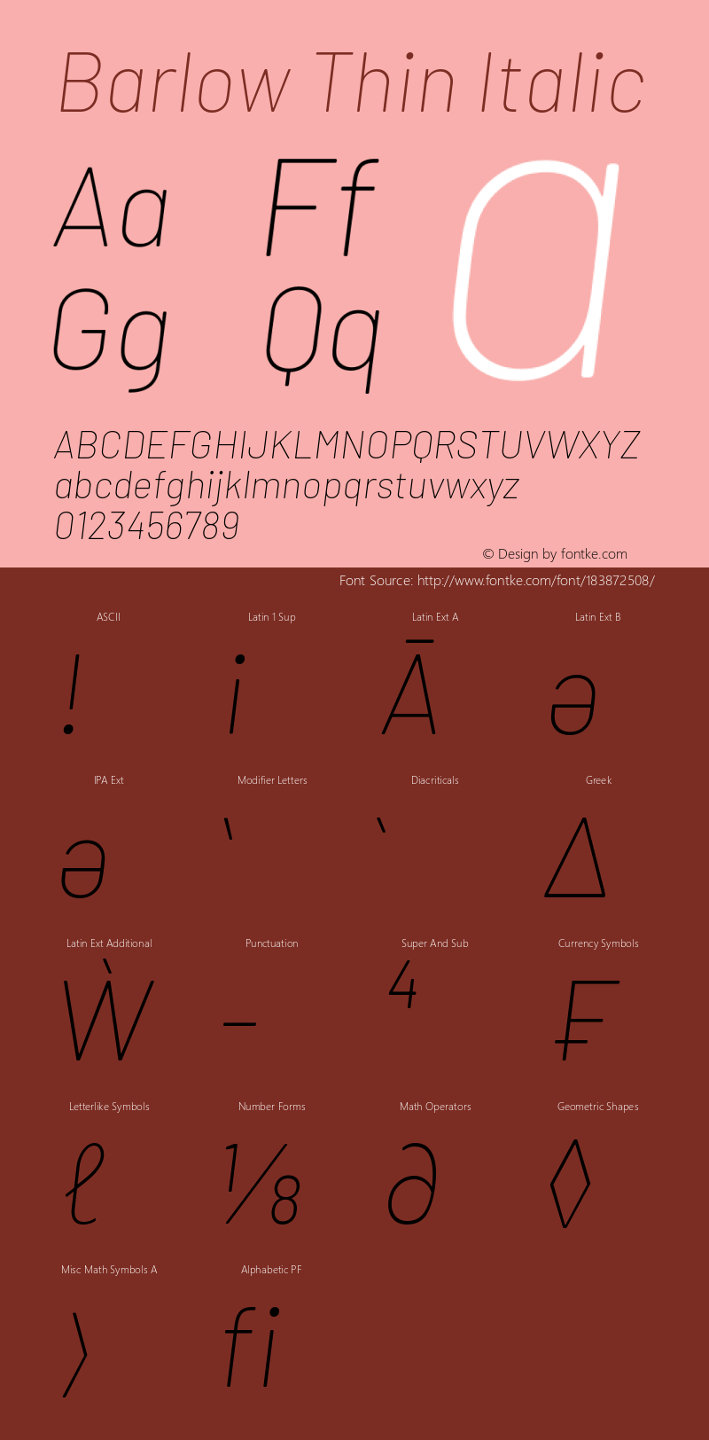 Barlow Thin Italic Version 1.408图片样张