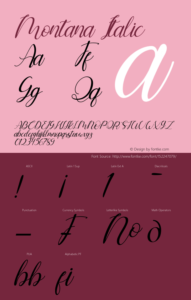 Montana-Italic Version 1.00;October 18, 2020;FontCreator 13.0.0.2683 64-bit图片样张