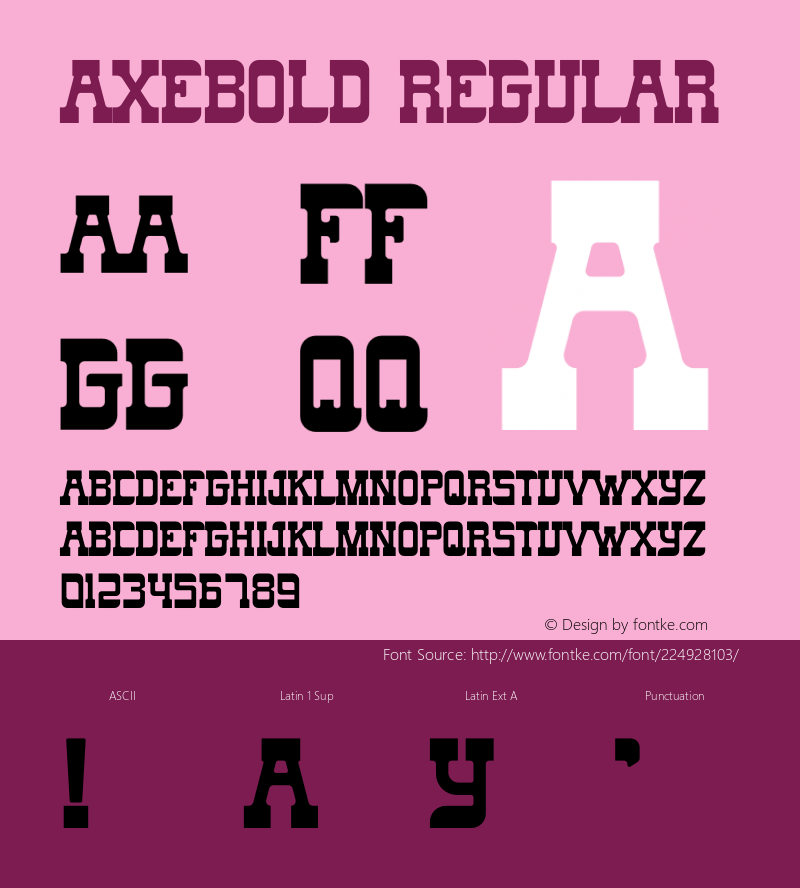 Axebold Version 1.001;Fontself Maker 3.5.7图片样张