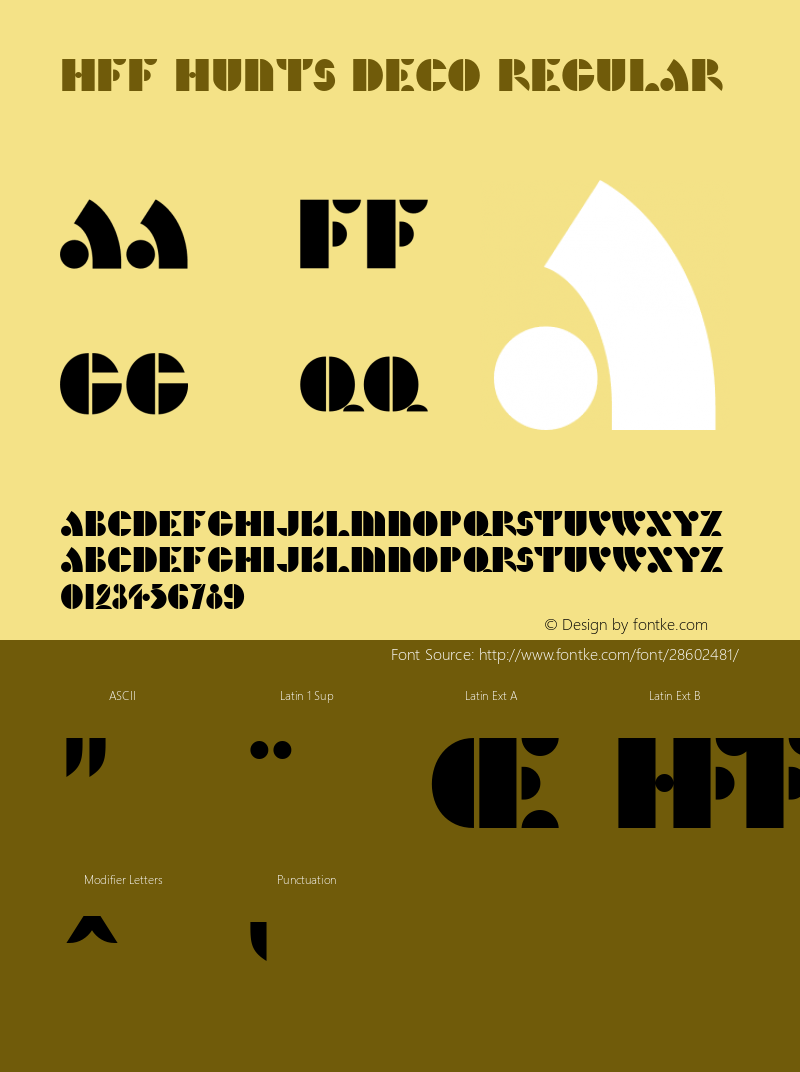 HFF Hunts Deco 2.019 | Free for personal, private and non-commercial use | fontfun@gmail.com图片样张