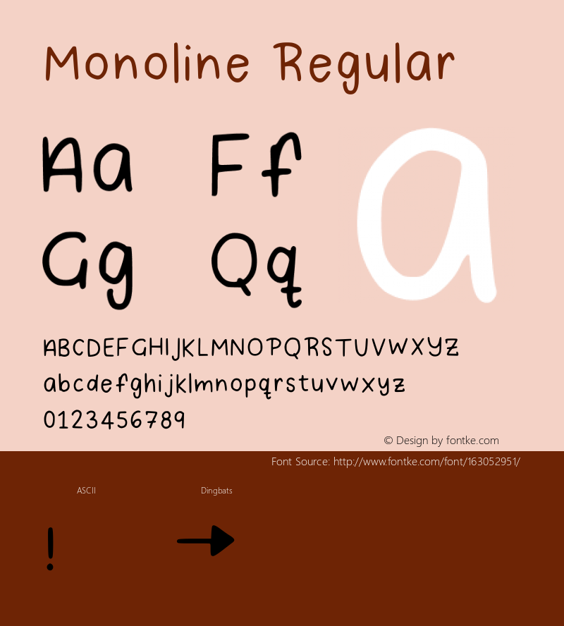 Monoline Regular Version 001.002图片样张