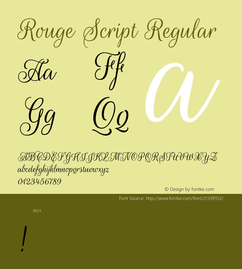 RougeScript Version 1.0图片样张