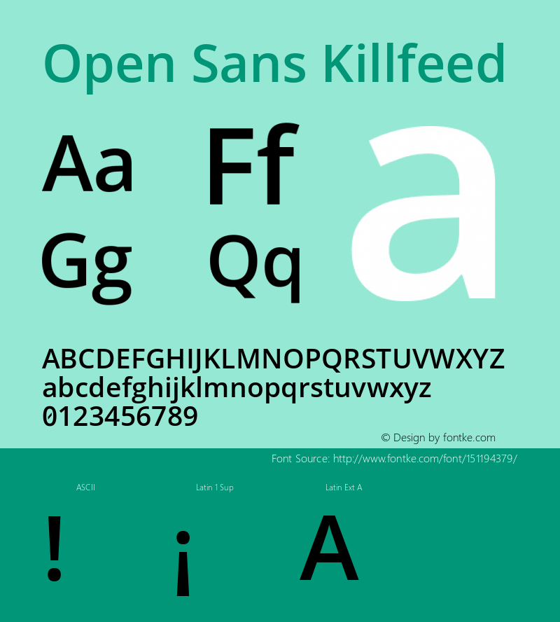 Open Sans Killfeed Version 1.10图片样张