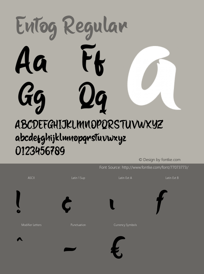 Entog Version 1.003;Fontself Maker 3.5.1图片样张