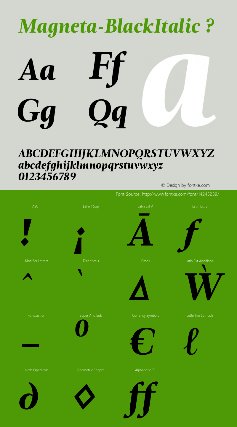 Magneta-BlackItalic ? Version 001.000;com.myfonts.positype.magneta.black-italic.wfkit2.3mDG图片样张