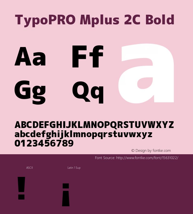 TypoPRO Mplus 2C Bold Version 1.059图片样张