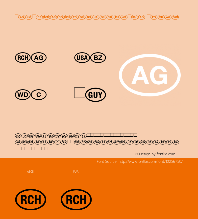 NationalCodesAmerica Roman Version 1.00图片样张