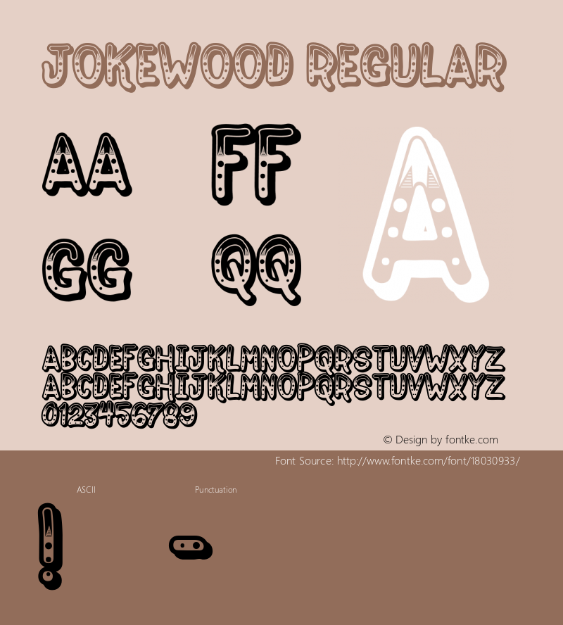 Jokewood Regular Macromedia Fontographer 4.1.3 3/17/02图片样张