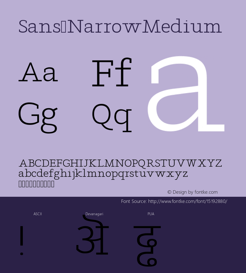 Sans NarrowMedium Version Version 1.0图片样张