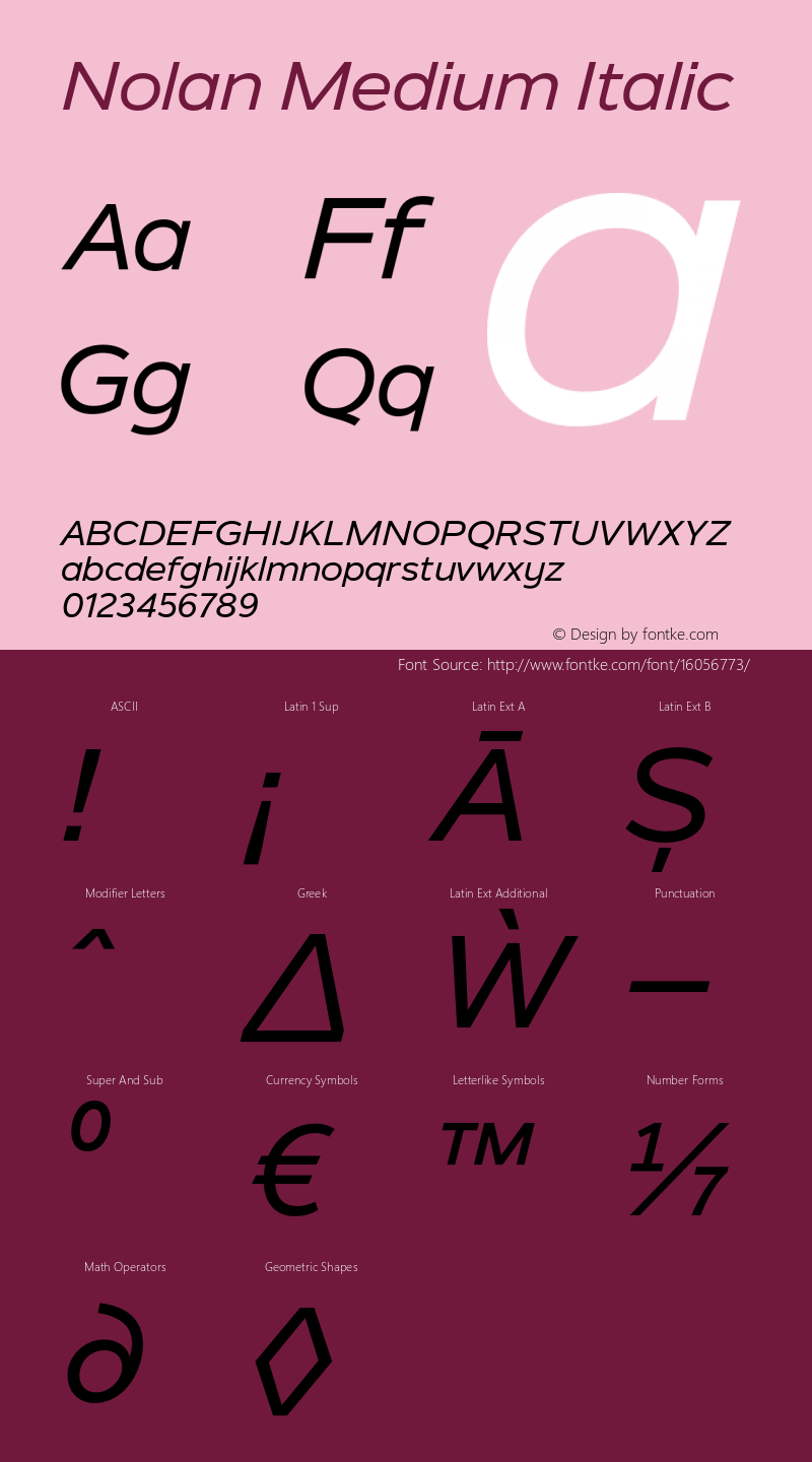 Nolan Medium Italic Version 1.003图片样张