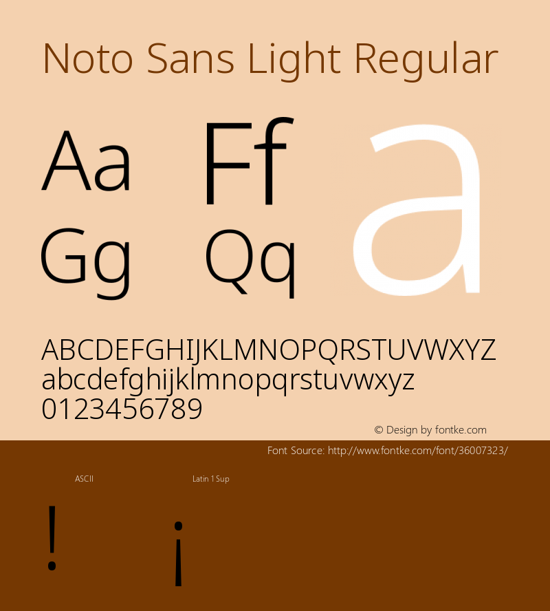 Noto Sans Light Version 2.000;GOOG;noto-source:20170915:90ef993387c0图片样张