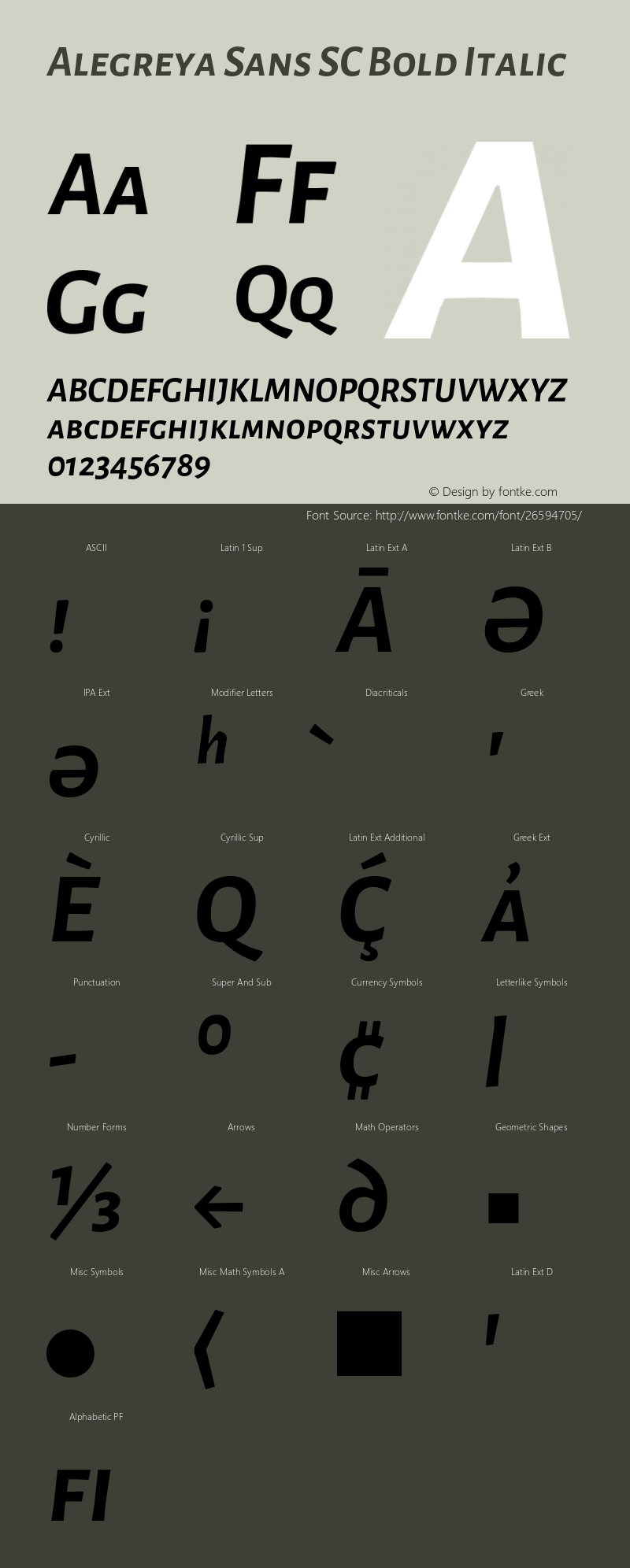 Alegreya Sans SC Bold Italic Version 2.005;PS 002.005;hotconv 1.0.88;makeotf.lib2.5.64775图片样张