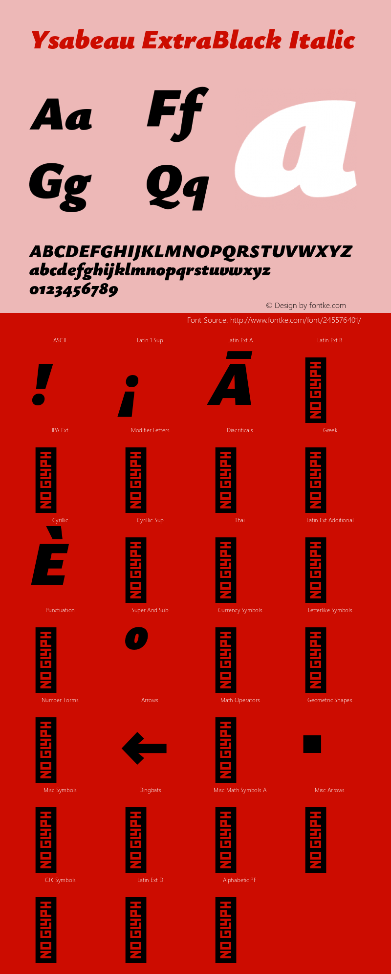 Ysabeau ExtraBlack Italic Version 2.001;Glyphs 3.2 (3192)图片样张